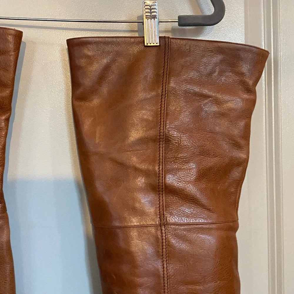 Casadei Brown Leather thigh High Boots size 39